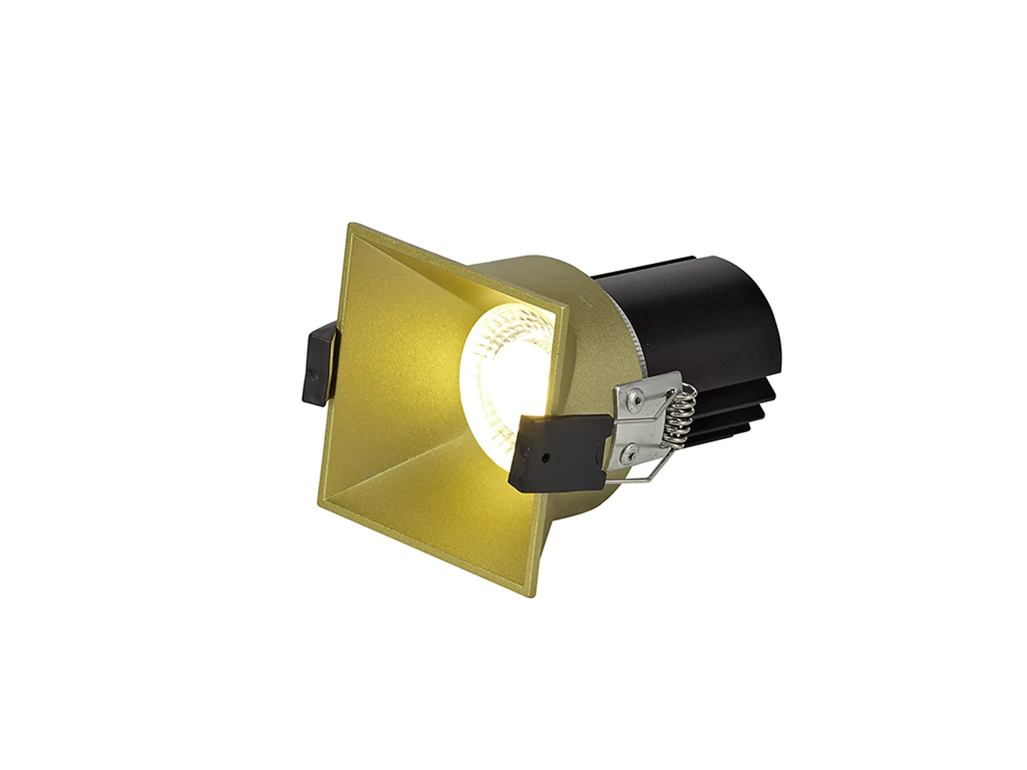 Biox 12 Tridonic Powered 12W 3000K 1200lm 12° CRI>90 LED Engine  Gold Square Fixed Recessed Spotlight, IP20 DM201958  Dlux Biox 12